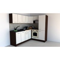 Bucatarie de Colt GENA NEW 5 DR. 170-220, Cu Corp de Cuptor, Wenge / Decor 8508